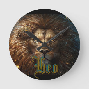 Reloj Redondo Mediano Signo zodiacal de Leo