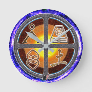 Reloj Redondo Mediano Signos de Tierra