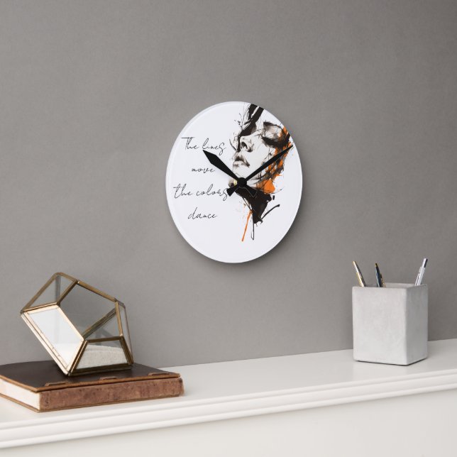 Reloj Redondo Mediano Silent Power – Modern Artistic Wall Clock (Oficina)