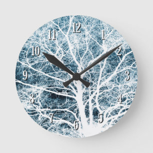 Reloj Redondo Mediano Silhouette de árbol