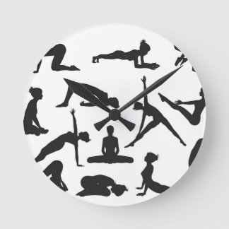 Reloj Redondo Mediano Silhouette Yoga poses
