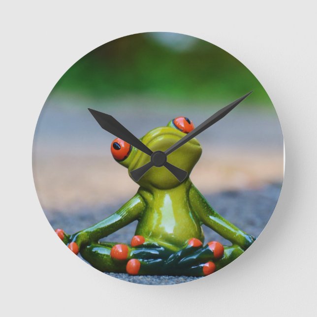 RELOJ REDONDO MEDIANO ***SILLY LITTLS FROG*** CLOCK (Anverso)
