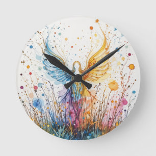 Reloj Redondo Mediano Silueta angelical