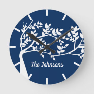 Reloj Redondo Mediano Silueta de árbol