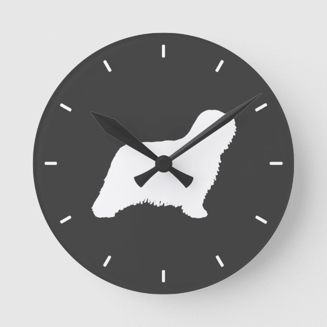 Reloj Redondo Mediano Silueta de Komondor (Anverso)