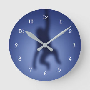 Reloj Redondo Mediano Silueta de mono
