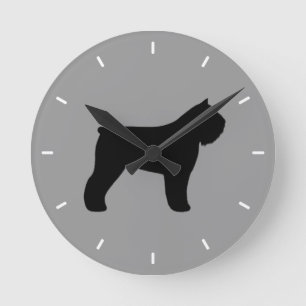 Reloj Redondo Mediano Silueta del Bouvier des Flandres