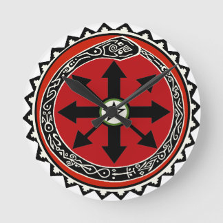 Reloj Redondo Mediano Símbolo de brujería para el caos