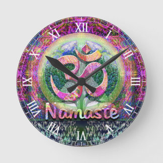 Reloj Redondo Mediano Símbolo de paz de Namaste
