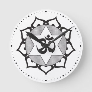 Reloj Redondo Mediano Símbolo original de Yoga OM