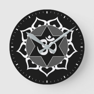 Reloj Redondo Mediano Símbolo original de Yoga OM