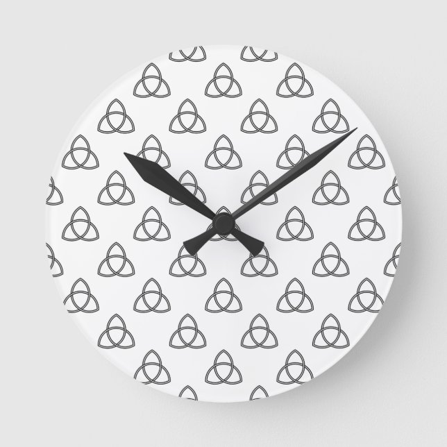 Reloj Redondo Mediano Símbolo Triquetra Vesica (Anverso)