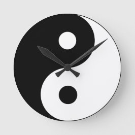 Reloj Redondo Mediano Símbolo Yin y Yang
