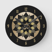 Símbolo Yoga Om Black & Gold Lotus Flower Mandala