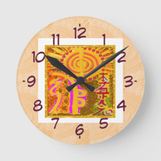 Reloj Redondo Mediano Símbolos curativos de REIKI
