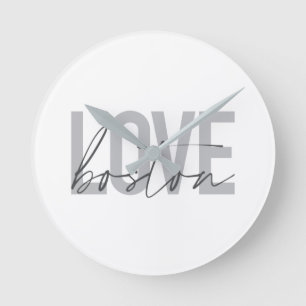 Reloj Redondo Mediano Simple, cool, modern, urban design of Love Boston