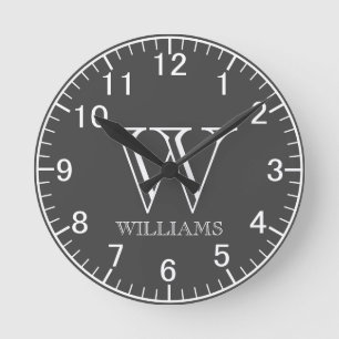 Reloj Redondo Mediano Simple Moderno Personalizado