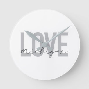 Reloj Redondo Mediano Simple, moderno, urbano, diseño fresco Love Michig