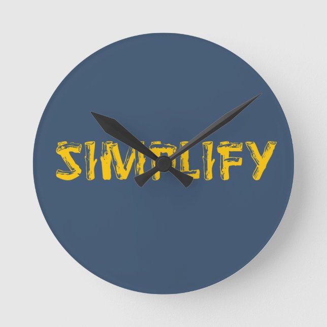Reloj Redondo Mediano Simplificar (Anverso)