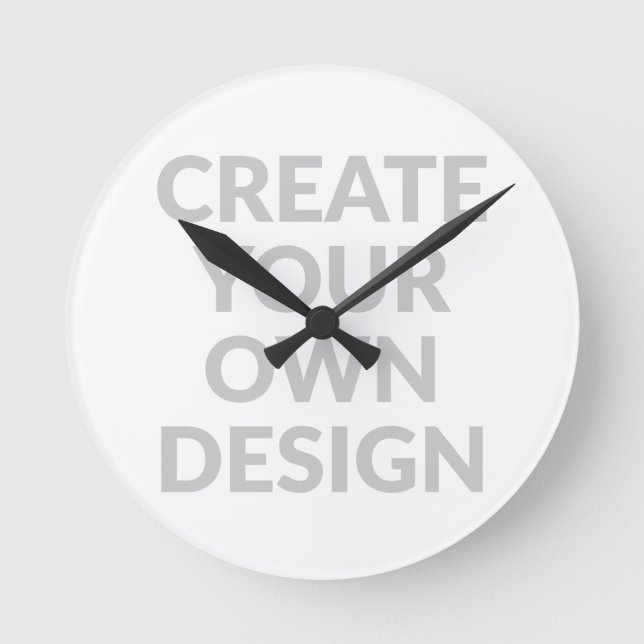 Reloj Redondo Mediano Simply - Create Your Own Wall Clock (Anverso)