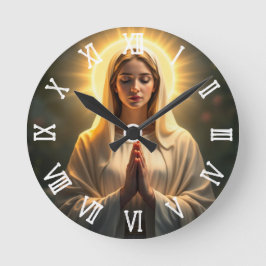 Reloj Redondo Mediano Sinceridad espumosa: Oración de la Virgen María + 