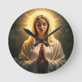 Reloj Redondo Mediano Sinceridad espumosa: Oración Virgin Mary