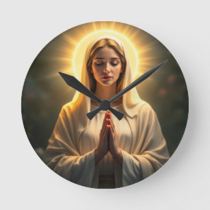 Reloj Redondo Mediano Sinceridad espumosa: Oración Virgin Mary