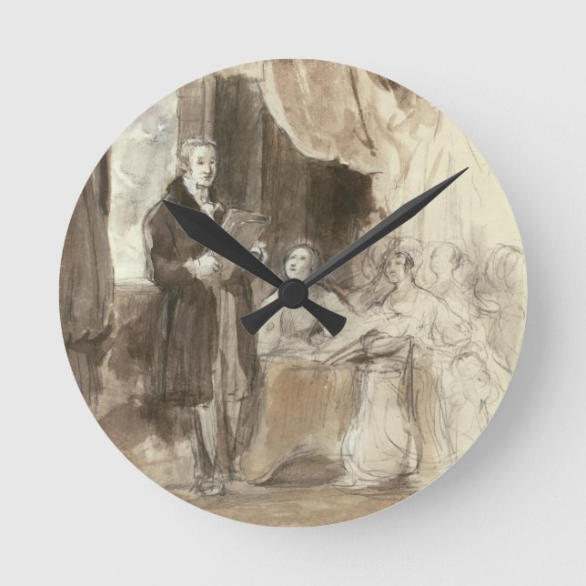 Reloj Redondo Mediano Sir Robert Peel leyendo a la Reina Victoria (Anverso)