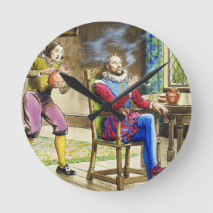 Reloj Redondo Mediano Sir Walter Raleigh (1554-1618) de 'Peeps into the