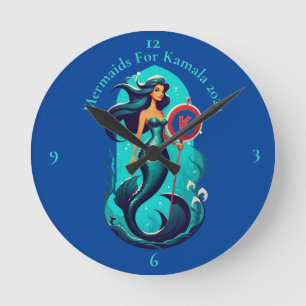 Reloj Redondo Mediano Sirenas Por Kamala 2024 Thunder_Cove