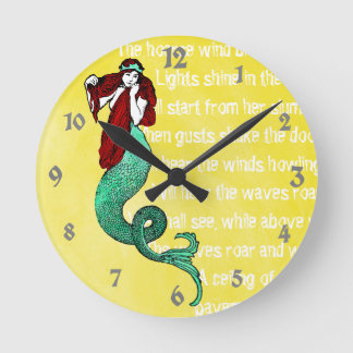Reloj Redondo Mediano Sirenita vintage