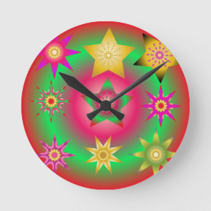 Reloj Redondo Mediano sistema de estrellas luminosas esféricas