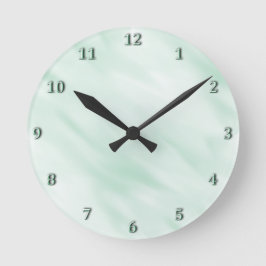 Reloj Redondo Mediano Sistema en colores pastel verde brumoso moderno
