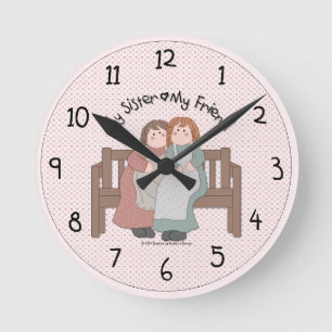 Reloj Redondo Mediano Sisterly Love Country Wall Clock