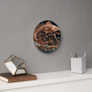 Reloj Redondo Mediano skeleton recorrió su camino de ciclismo de helicóp