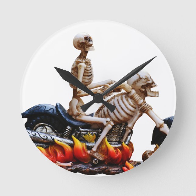 Reloj Redondo Mediano Skeleton Rider (Anverso)