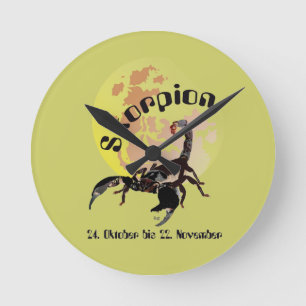 Reloj Redondo Mediano Skorpion - Sternzeichen Uhr