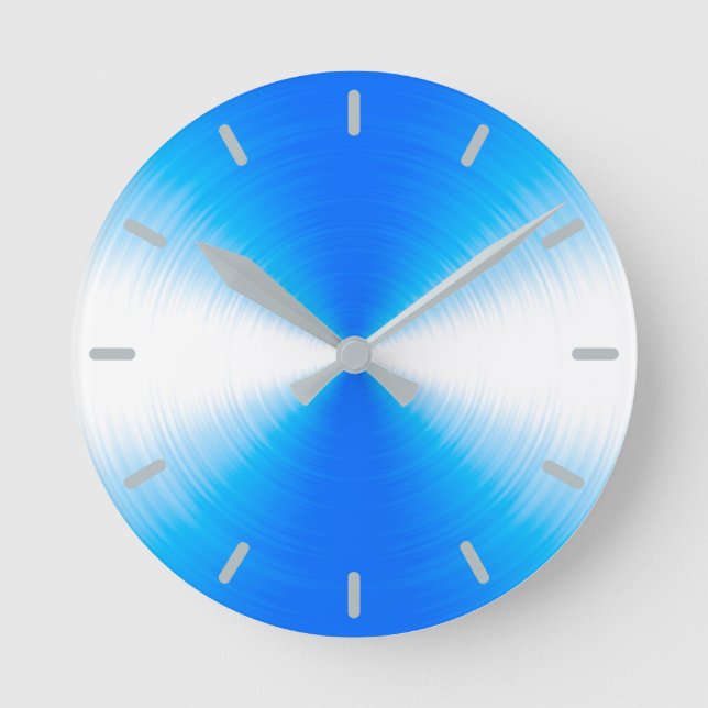 Reloj Redondo Mediano Sky Blue Radiant Contemporary (Anverso)