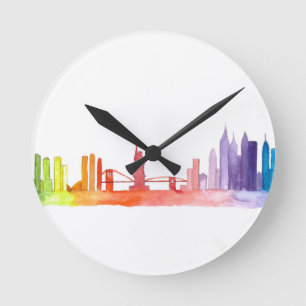 Reloj Redondo Mediano Skyline de NUEVA YORK