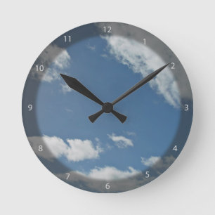 Reloj Redondo Mediano Skyscape de la playa de las quemaduras