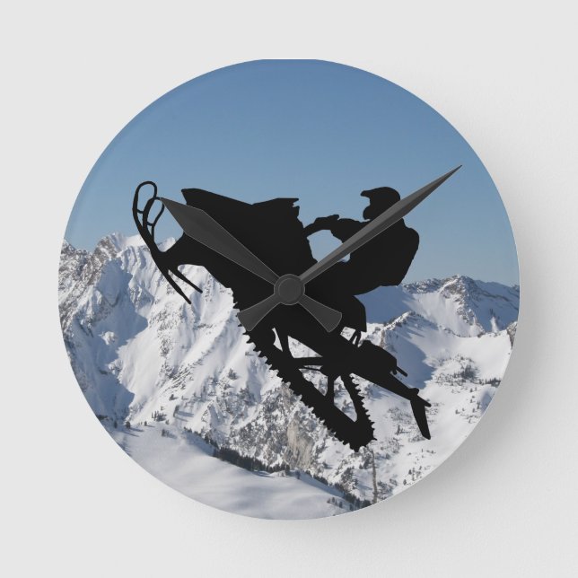 Reloj Redondo Mediano Sled Mountain Clock (Anverso)