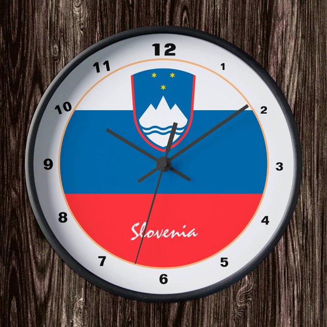 Reloj Redondo Mediano Slovenia Flag & Slovenia trendy Home / design (Subido por el creador)