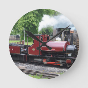 Reloj Redondo Mediano Small Narrow Gauge Locomotive