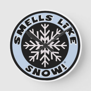 Reloj Redondo Mediano Smells Like Snow! Clock!