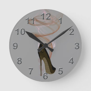 Reloj Redondo Mediano Smokin Stiletto Shoe Art