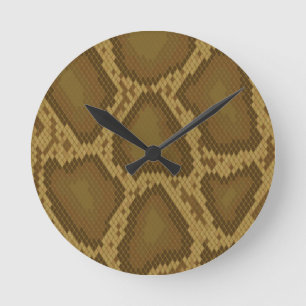 Reloj Redondo Mediano Snake skin, reptile pattern