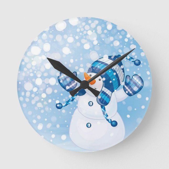 Reloj Redondo Mediano Snowman (Anverso)