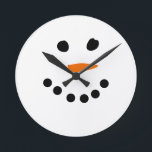 Reloj Redondo Mediano Snowman Face<br><div class="desc">It's CHRISTMASSSS!!! Time to build a snowman... failing that you could always have a snowman face on one of our products.</div>