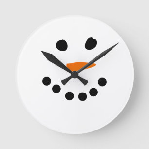 Reloj Redondo Mediano Snowman Face