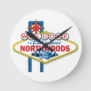 Reloj Redondo Mediano Snowmobiling/Welcome to the Fabulous Northwoods